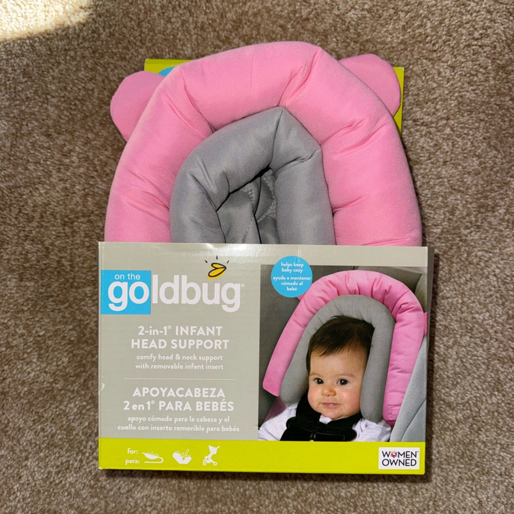 Boppy Pink and Gray Infant Head Support